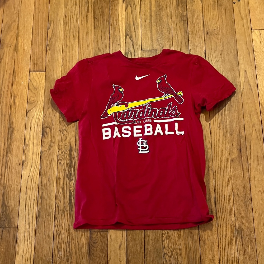Nike st. Louis cardinals baseball red tee shirt size small men’s